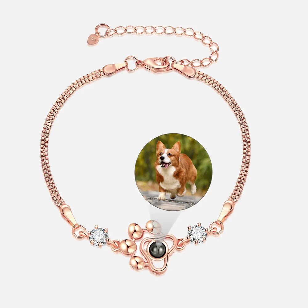 Custom Photo Projection Paw Bracelet