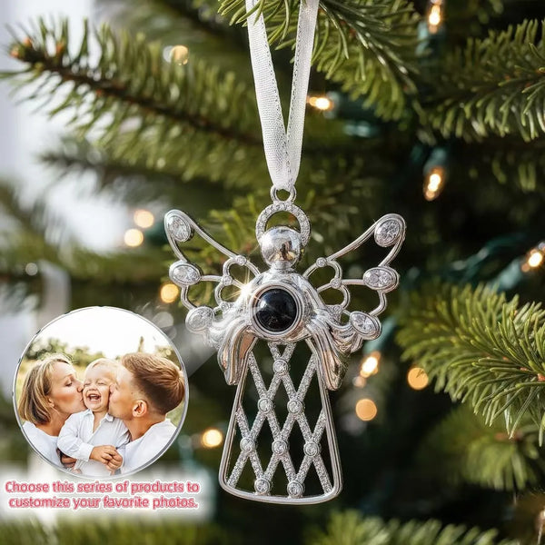 Personalized Angel Embrace Photo Ornament