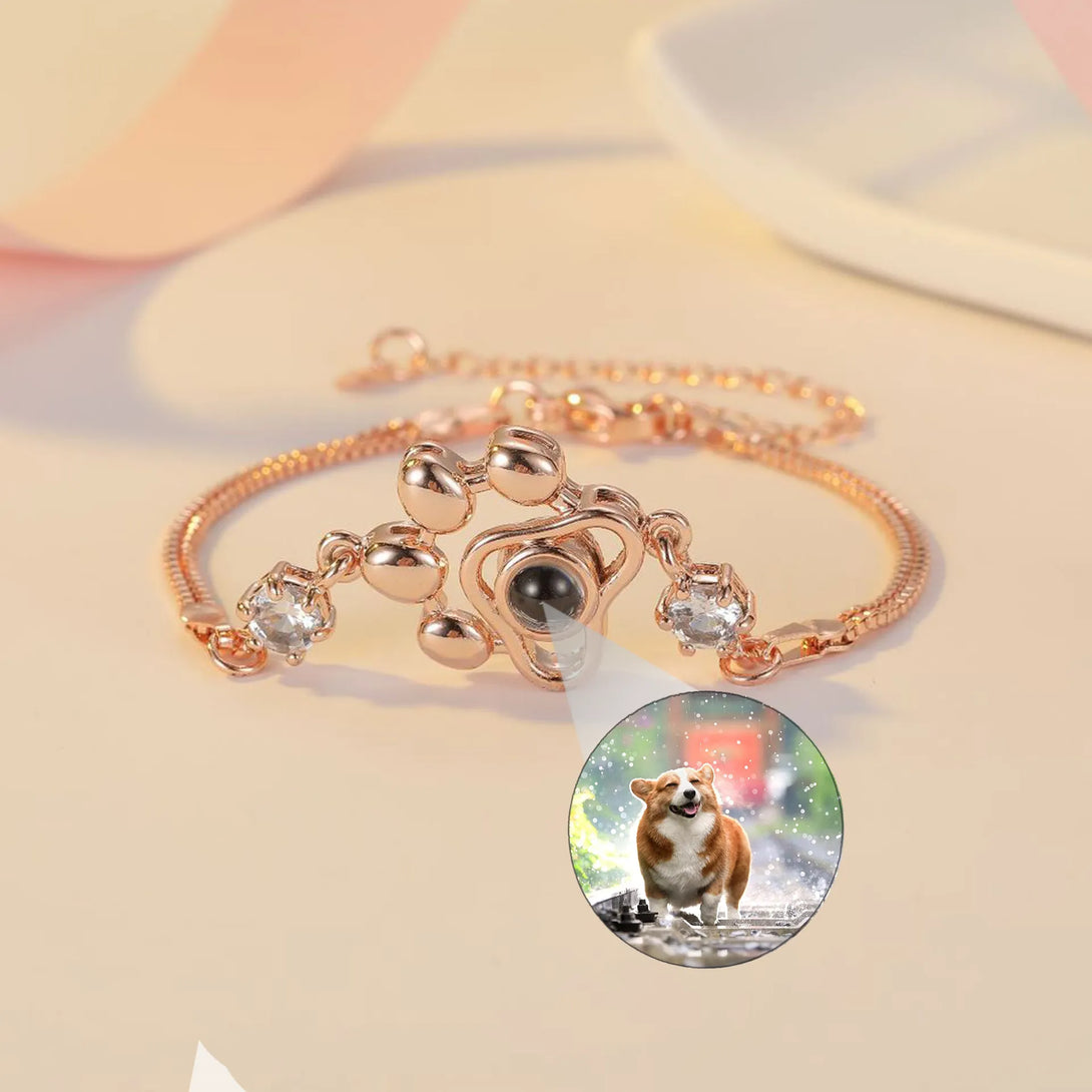 Custom Photo Projection Paw Bracelet