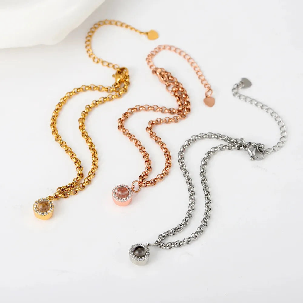Three barcelets in gold, rose gold, and silver on a white background
