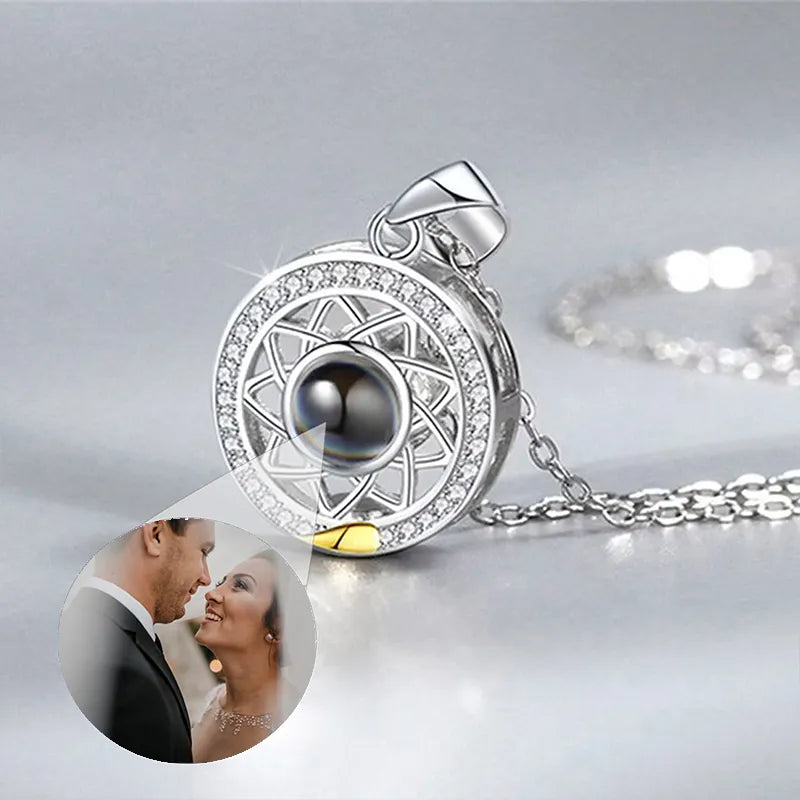 sun photo necklace
